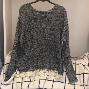 Forever 21 Lace Hem Sweater